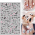 Cute Cow Nail Art Stickers, Cartoon Cow Nail Decals 3D Self-Adhesive Nail Sticker Design Holographic Cattle Nail Art Decal Decoration for Women Gi...