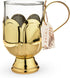 Twine Mulled Wine Glass for Hot Toddies and Cocktails, Clear Glass Mug with Gold Plated Stainless Steel Handle, 12 Oz Set of 1...