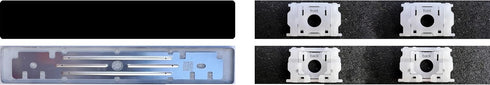 Replacement Individual Key Cap with Hinge for (M1 M2) MacBook Pro A2141 A2251 A2289 A2338 A2442 A2485 Macbook Air A2179 A2337 A2681 (Space bar/Spa...
