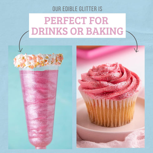 Sweets Indeed, Edible Glitter, Perfect for Drinks, Cocktails, Beverages & Cake Decorating, Dessert Cake Topper, Gift, 4 grams (Green Edible Glitte...