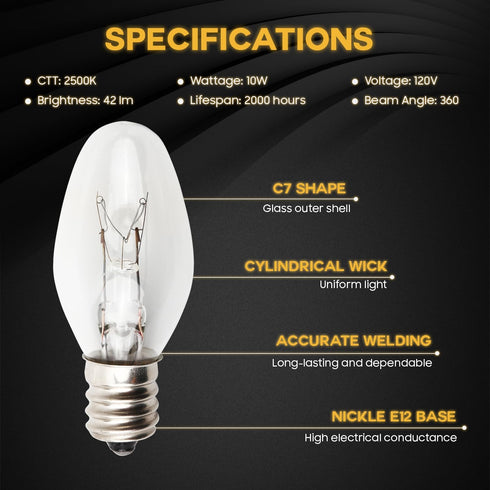 Seentech Ultra Durable 22002263 10W 120V Light Bulb - Perfect Replacement for Whirlpool, Kenmore, KitchenAid – Compatible with WP22002263, 3406124...