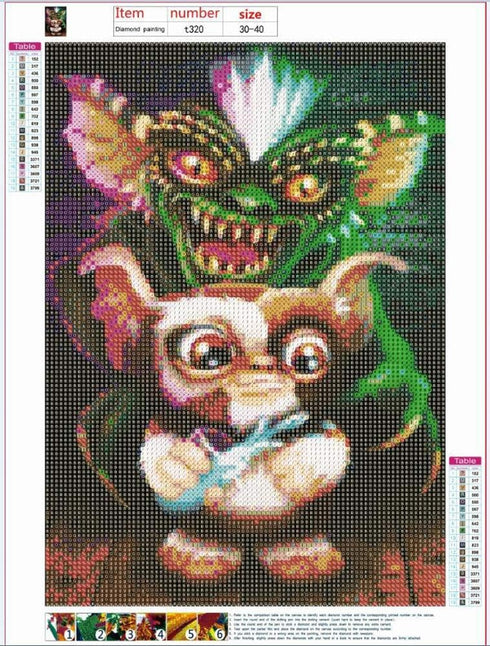MMAHD 5D DIY Diamond Art Painting Kits for Adults Full,Fairy Monster Full Drill Embroidery Paintings Rhinestone Pasted DIY Painting Cross Stitch A...
