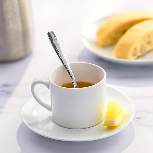 Hudson Essentials Hammered Demitasse Espresso Spoons, 4.6-inch Mini Coffee Spoons, 18/10 Stainless Steel Small Spoons for Dessert, Coffee, Tea, Se...