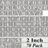 2 Inch Alphabet Letter Stencils for Painting - 70 Pack Letter and Number Stencil Templates with Signs for Painting on Wood, Reusable Alphabet and ...