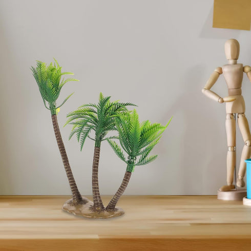 BESTOYARD Artificial Coconut Tree Decor Mini Tropical Palm Trees Fairy Garden Landscape Scenery Decoration...