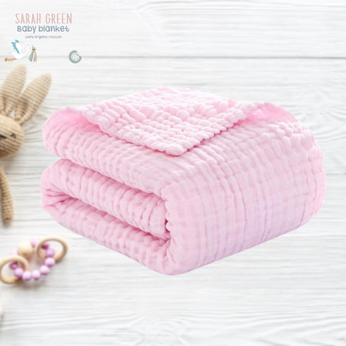 SARAH GREEN Muslin Baby Swaddle Blankets: Soft, breathable cotton for cozy comfort day and night. Perfect for newborns sensitive skin Organic Cott...