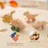 Wooden Dinosaur Cars Montessori Toys for Babies Baby Push Car Toys Wooden Toy Vehicles Development and Infant Grasping Montessori Toys(3PCS)...