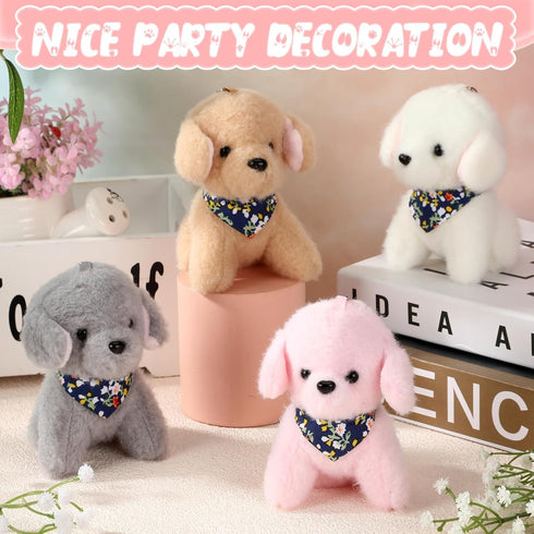 12 Pcs Dog Plush Keychain Bulk 5 Inch Small Dog Stuffed Animal Toy Kawaii Cute Puppy Plush Keychain for Backpack Birthday Party Favor Wedding Baby...
