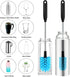 2-in-1 Stainless Steel Long Handled Water Bottle Brush, Multi-Purpose Bottle Scrubbing Brush, Soft Bottle Brush, Glassware Brush, Water Bottle Cle...