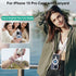 Compatible with iPhone 15 Pro Case, Compatible with MagSafe Clear Case Camera Protection Phone Crossbody Cover with Adjustable Lanyard Strap Shock...