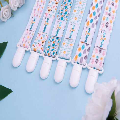 Babygoal Pacifier Clips, 6 Pack Binky Paci Holder and Leash for Boys and Girls Fits for Most Pacifier, Binkie Styles & Baby Teethers & Toys and Gi...