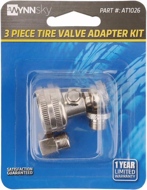 WYNNsky Tire Valve Adapter Kit, Tractor Tire Tube Air Water Adapter Valve Stem Tool Repair Kit...