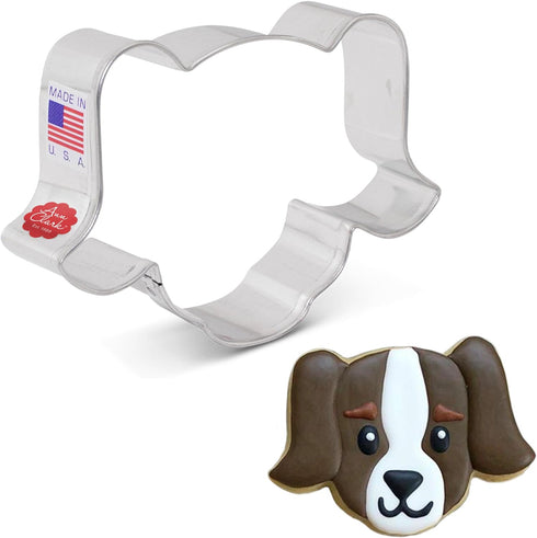 Dog Face Cookie Cutter, 4" Made in USA by Ann Clark...