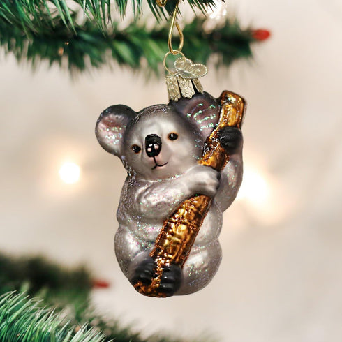 Old World Christmas Koala Bear Glass Blown Ornaments for Christmas Tree...