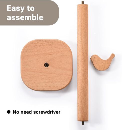 Paper Towel Holder, Cute Bird Wooden Kitchen Roll Stand Organizer Countertop Free Standing, Housewarming Gift New Home...