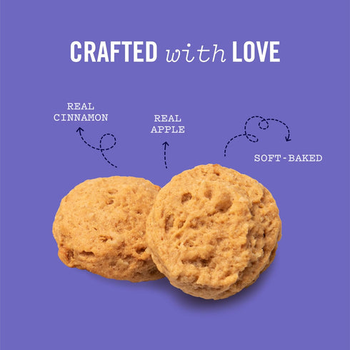 Three Dog Bakery Soft Baked Classic Cookies with Oats and Apple, Premium Treats for Dogs, 13 Ounce Box (114334)...