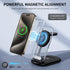 3 in 1 Magnetic Wireless Chargers for iPhone Devices,Fast Foldable Mag-Safe Charger Stand with Night Light for iPhone 15/14/13/12 Series,iWatch Ul...