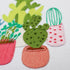 Highkick Embroidery Starter Kits for Adults Beginners with Stamped Pattern, Embroidery Floss + Needles + Hoop, Cactus Series, 3 Pack...