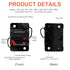 40 Amp Circuit Breaker with Manual Reset Waterproof Inline Fuse Inverter for Marine Trolling Motors Boat ATV Manual Power 12V-42VDC (40A)...