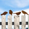 Rusty Birds Decoration, Metal Birds Statues, Lifelike Patina Metal Birds Garden Ornaments Silhouette, Garden Fence Decor Country Yard Art Gardenin...