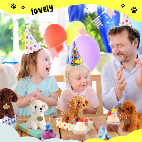 4 Pcs Cute Dog Stuffed Animal Toy Puppy, 7 Inch Stuffed Dog Plush Puppy Stuffed Animal for Boys and Girls, Party Decorations, Birthday Gifts (Cute...