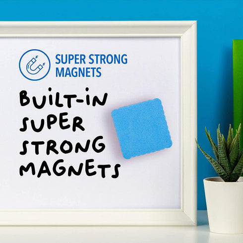 Mini Dry Erase Erasers, RNKP 24 Pack Magnetic Whiteboard Dry Erase Blackboard Erasers for Kids and Classroom Teacher Supplies, Home and Office (2 ...