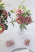 Floroom Artificial Flowers 25pcs Real Looking Dusty Rose Foam Fake Roses with Stems for DIY Wedding Bouquets Bridal Shower Centerpieces Floral Arr...
