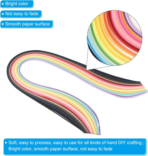 PATIKIL 900pcs Quilling Strips Paper, 5mm x 54cm Origami Paper Quilling Kits for Adults Beginner Art DIY Craft Christmas, Multicolor...