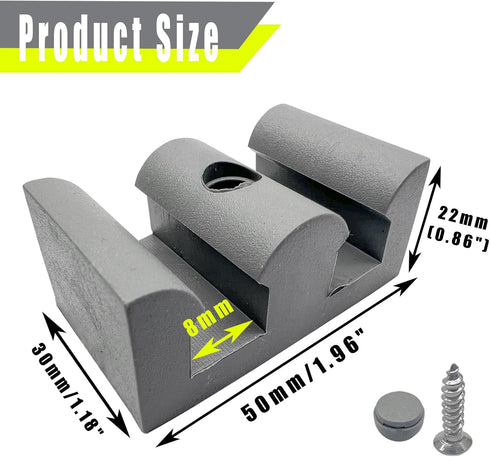 52mm Bathroom Sliding Door Glass Anti-Collision Block Side Guide Rail for Shower Door Bathroom Sliding Door Bumper Shower Room Accessories(4pcs,Gr...