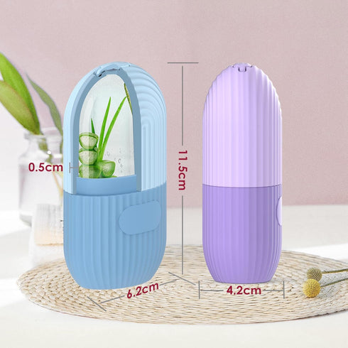 GeeRic Ice Face Roller, Silicone Ice Facial Rollers, Cube Face Contour for Eyes Neck, Beauty Facial Massage Roller Remove Dark Circle Pore Shrink ...