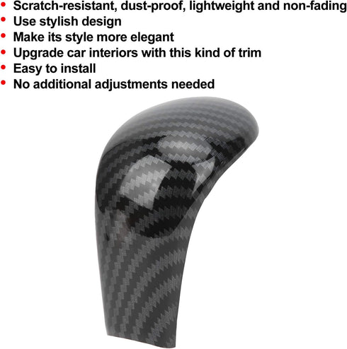 Carbon Fiber Style Interior Gear Shift Knob,Carbon Fiber Style Gear Shift Knob Cover Fit for Nissan Navara Frontier NP300 2015?2019...