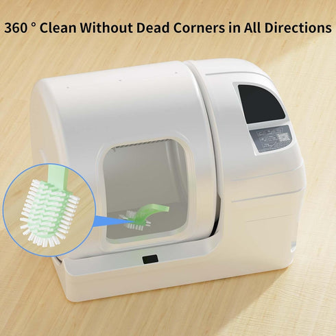 Convenient Pet Cats Toilet Cleaning Kit with Cat Litter Box Scooper/Cat Litter Picker/Handheld Dustpan/Broom/Brush/Paste Hooks Good for self Clean...