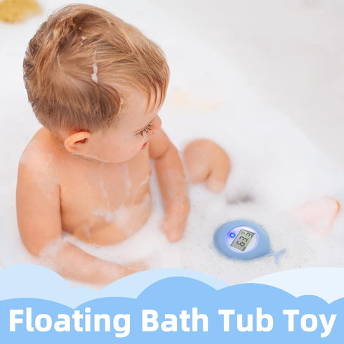 Baby Bath Tub Thermometer for Infant, Bathtub Water Temperature Room Thermometer, Safety Floating Bathing Toy, Newborn Essentials, Gifts for Moms ...