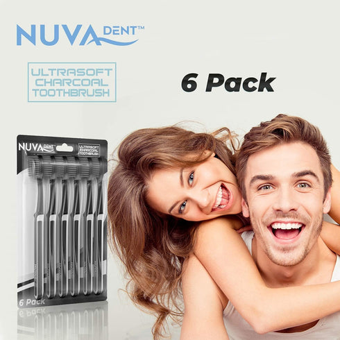 Charcoal Toothbrushes - Charcoal Toothbrush Soft, Activated Charcoal Toothbrush Super Soft, Toothbrush Charcoal, Teeth Whitening Charcoal Tooth Br...