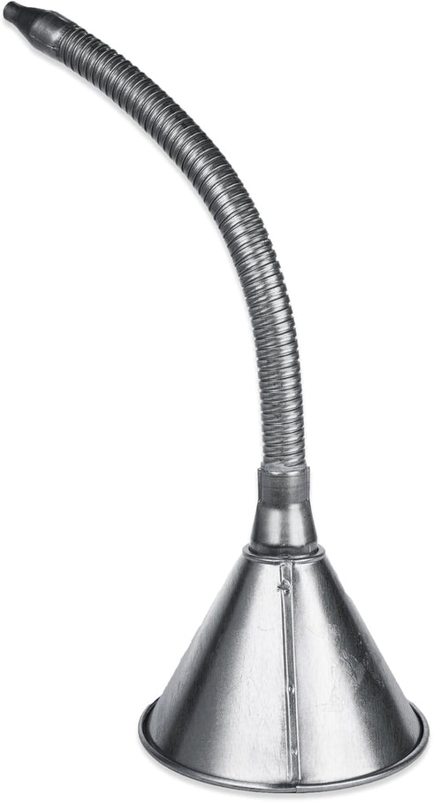 Funnel King 94460 1 Qt Galvanized Funnel W/ 14'' Flexible Spout, Multicolor...