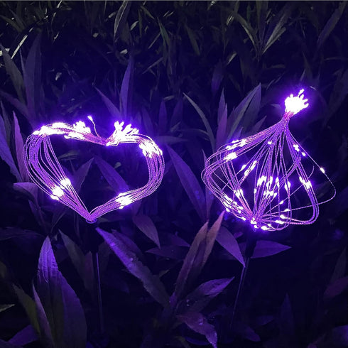 JJGoo Solar Garden Lights Solar Firework Lights, 2 Pack 180 LEDs 2 Lighting Modes Solar Lights Outdoor Waterproof for Garden Patio Walkway Pathway...