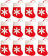 12Pcs Mini Christmas Stockings Snowflake Tableware Holders, Small Candy Pouch Bag Knife Spoon Fork Bag Christmas Socks Decoration for Xmas Decorat...