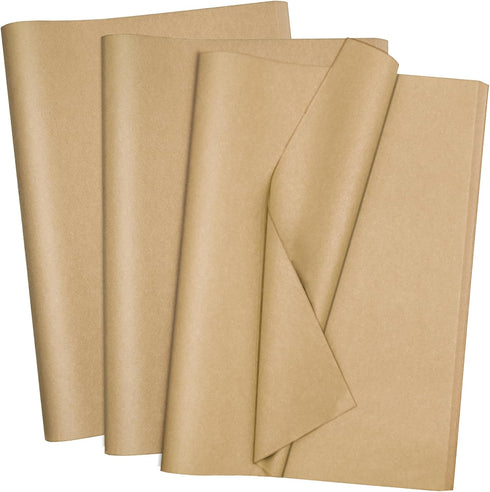 Jkopsnr 100 Sheets Kraft Tissue Paper 20x14 Inches Kraft Tissue Paper for Gift Bags Kraft Wrapping Tissue Paper Bulk for DIY Crafts Birthday Baby ...