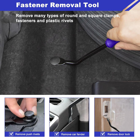 3-Piece Trim Removal Tool, Trim Removal Tool Set, Car Pry Tool Kit, Car Panel Door Audio Trim Tool Kit, Bumper Clips, Puller Retainer, Fastener Cl...