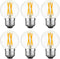 G16.5 light bulb LED,4W E26 LED bulb dimmable Equivalent E26 40 watt light bulb,Warm white 2700K,400lm,CRI85+,AC120V,Edison style,clear glass,flic...