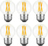 G16.5 light bulb LED,4W E26 LED bulb dimmable Equivalent E26 40 watt light bulb,Warm white 2700K,400lm,CRI85+,AC120V,Edison style,clear glass,flic...