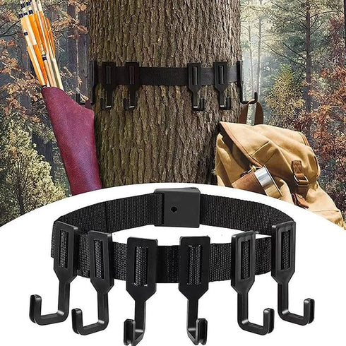 1Pcs 6-Hook Multifunctional Treestand Strap for Hunting Hiking and Camping Securely Hang Gear and Equipment with Ease...