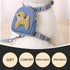 Dog Backpack Harness with Leash Pet Self Carrier Adjustable Travel Hiking Walking Harness Backpack for Small Dogs & Cats (Blue, M)...