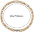 COOLSTEELANDBEYOND Gold Cream White Beads Crystal Statement Necklace Braided Chain Choker Magnetic Clasp...