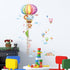 DECOWALL BS-1606 Animal Hot Air Balloon Height Growth Chart Kids Wall Stickers Wall Decals Peel and Stick Removable Wall Stickers for Kids Nursery...