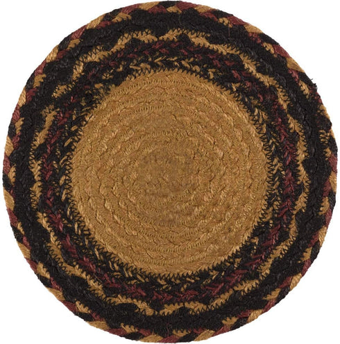 VHC Brands Primitive Tabletop & Kitchen-Heritage Farms Tan Crow Jute Trivet...
