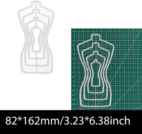 Cheongsam Frame Paper Cut Metal Craft Dies Card Making Stencils DIY Manual Scrapbooking New Embossing Dies 2024 (1491)...