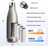 MEWAY 17oz Sport Water Bottle Vacuum Insulated Stainless Steel Leak-Proof Double Wall Cola Shape Water Bottle,Keep Drinks Hot & Cold(Cold Gray,1 P...