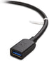 Cable Matters Long USB to USB Extension Cable 10 ft (USB 3.0 Extension Cable/USB Extender) in Black for Webcam, VR Headset, Printer, Hard Drive an...