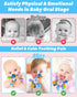 Baby Teething Toys for 0-6 6-12 Months Ages 0-2, Tummy Time Montessori Toys for Babies 0 3 6 9 12 18 Months, Newborn Infant Rattles Chew Sensory T...